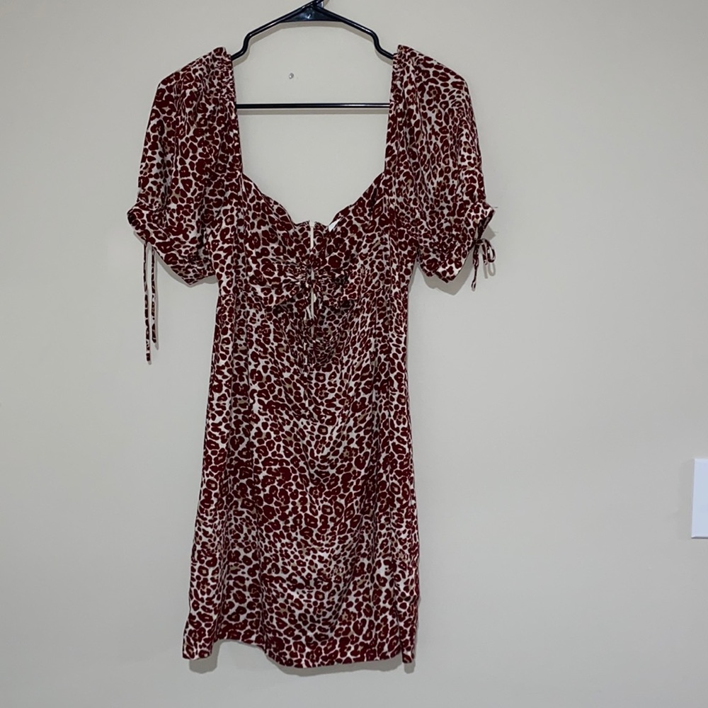 EGGIE Leopard Print Mini Dress
